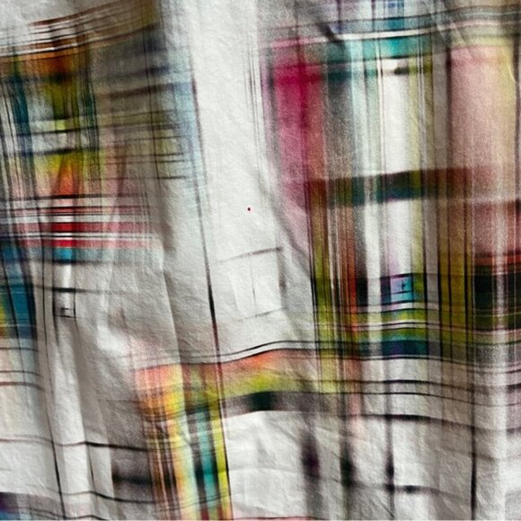 Signum pattern button up short sleeve shirt Sz M - Picture 3 of 7